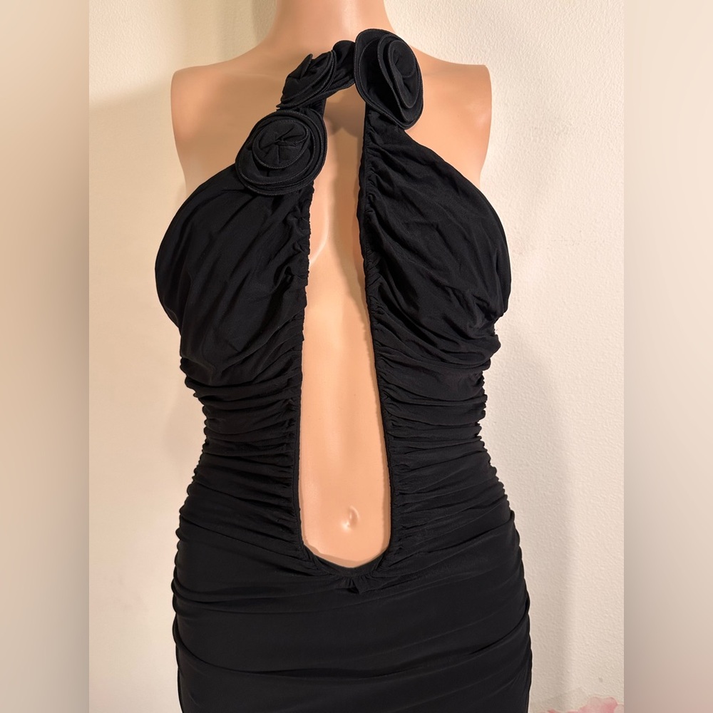 New Magda Butrym Plunging Gown in Black maxi backless strapless cutout small - Picture 11 of 16
